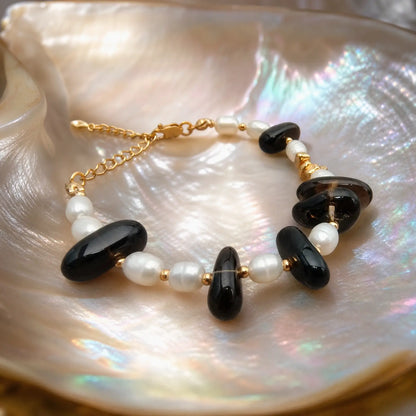 Earth-Tone Smoky Quartz & Pearl Jewelry Set