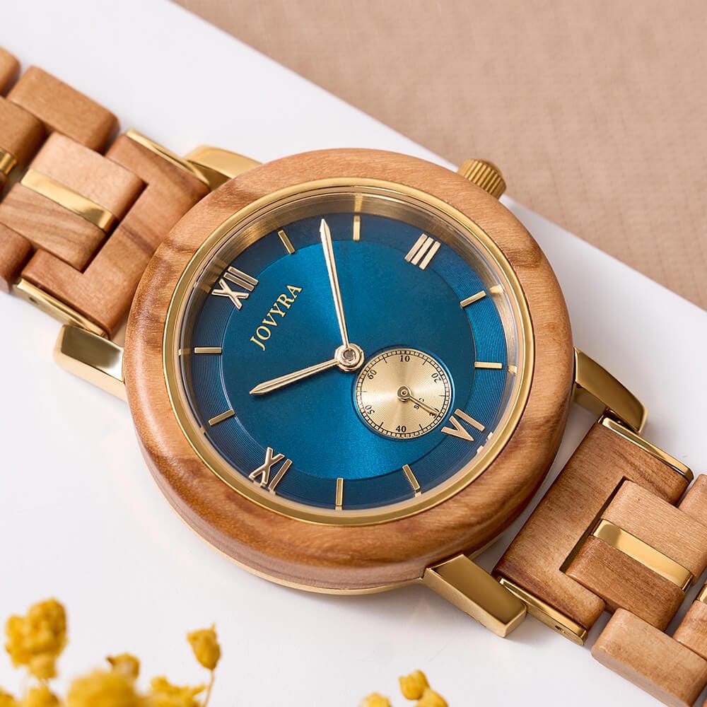 Jovyra Quartz Watch AMBER-Ocean Blue DD-Watch-E36-2 AMBER-Ocean Blue
