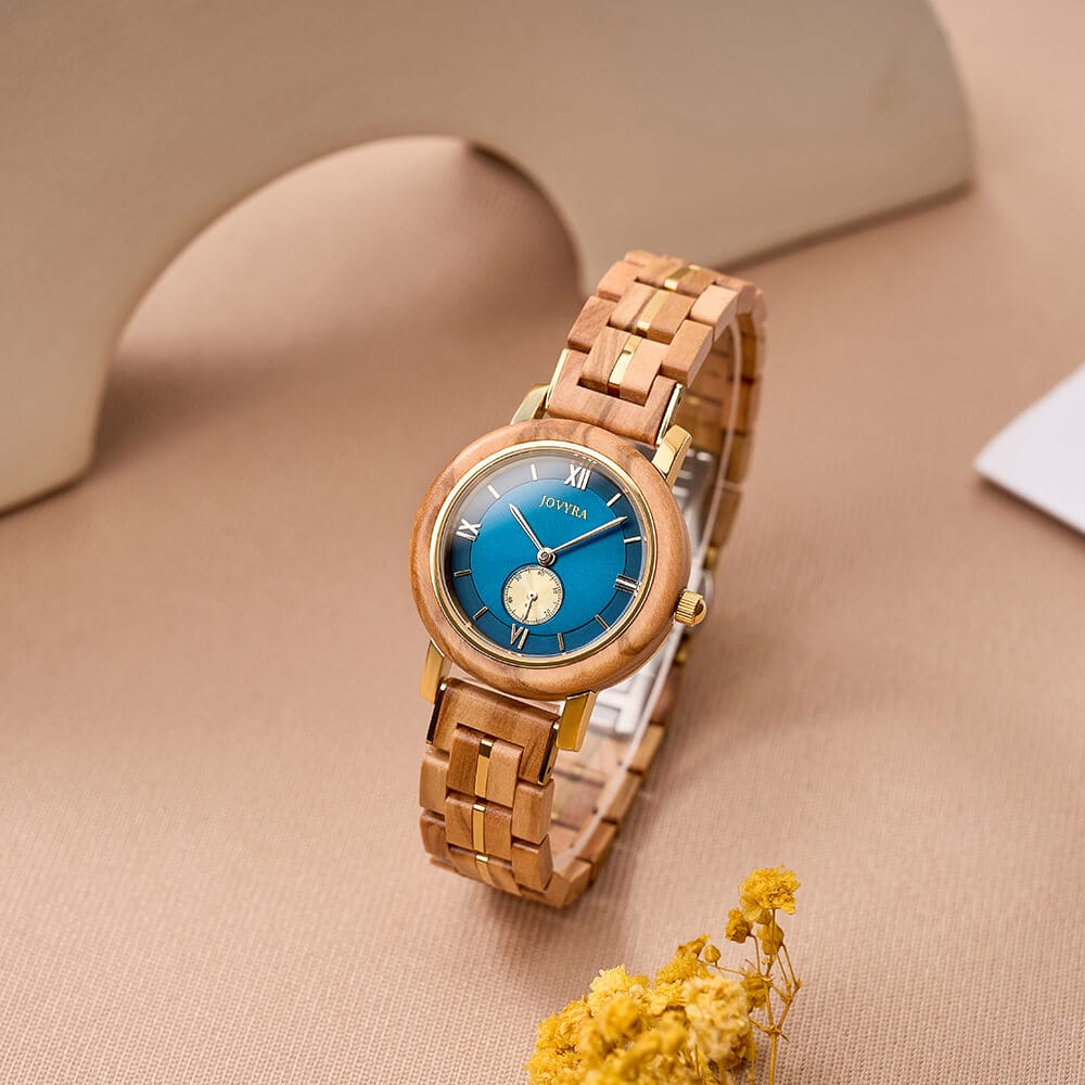 Jovyra Quartz Watch AMBER-Ocean Blue DD-Watch-E36-2 AMBER-Ocean Blue
