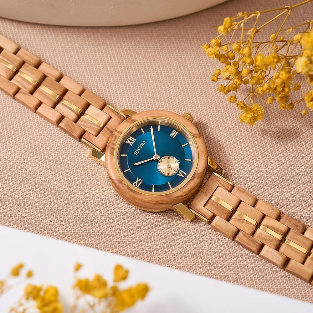 Jovyra Quartz Watch AMBER-Ocean Blue DD-Watch-E36-2 AMBER-Ocean Blue