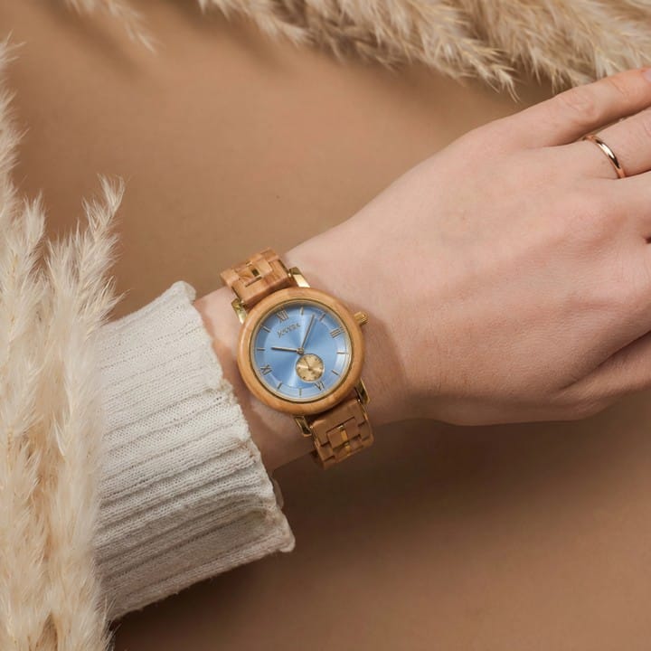Jovyra Quartz Watch AMBER-Sky Blue DD-Watch-E36-3 AMBER-Sky Blue