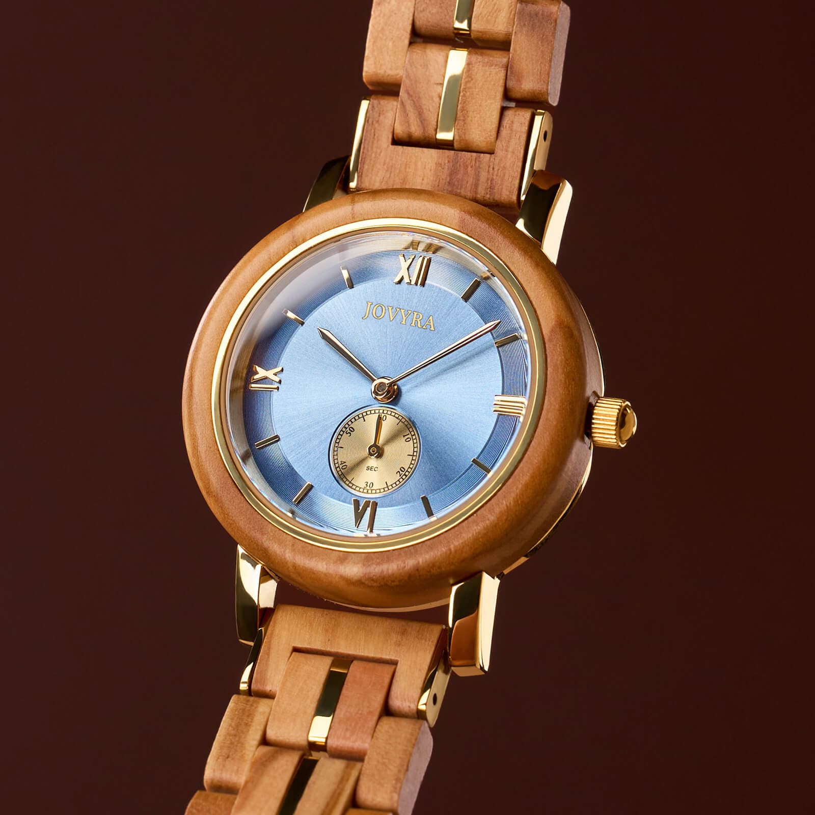 Jovyra Quartz Watch AMBER-Sky Blue DD-Watch-E36-3 AMBER-Sky Blue