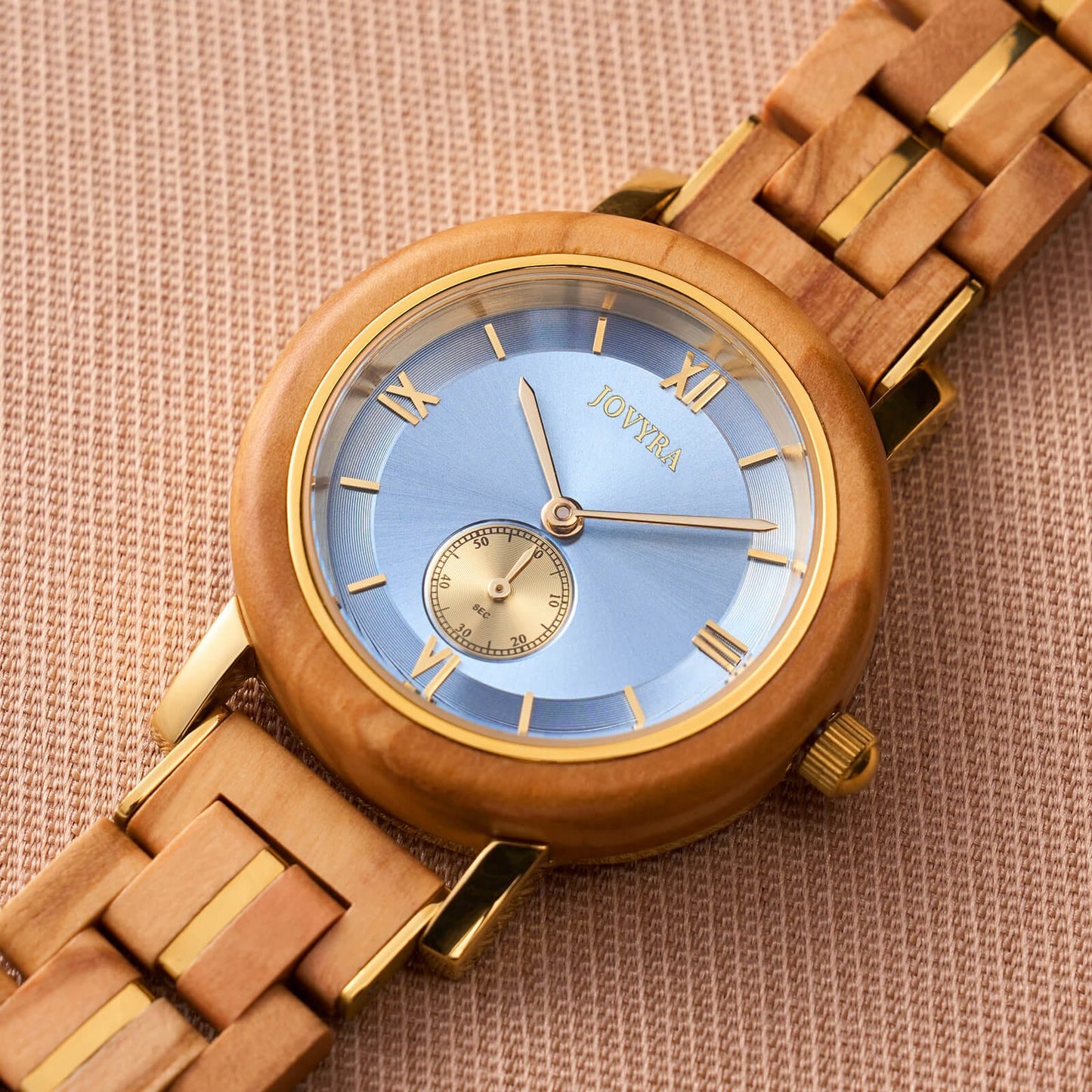Jovyra Quartz Watch AMBER-Sky Blue DD-Watch-E36-3 AMBER-Sky Blue