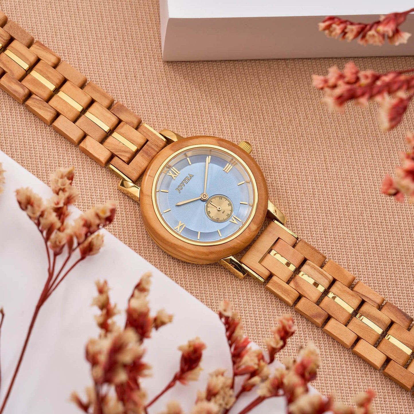 Jovyra Quartz Watch AMBER-Sky Blue DD-Watch-E36-3 AMBER-Sky Blue