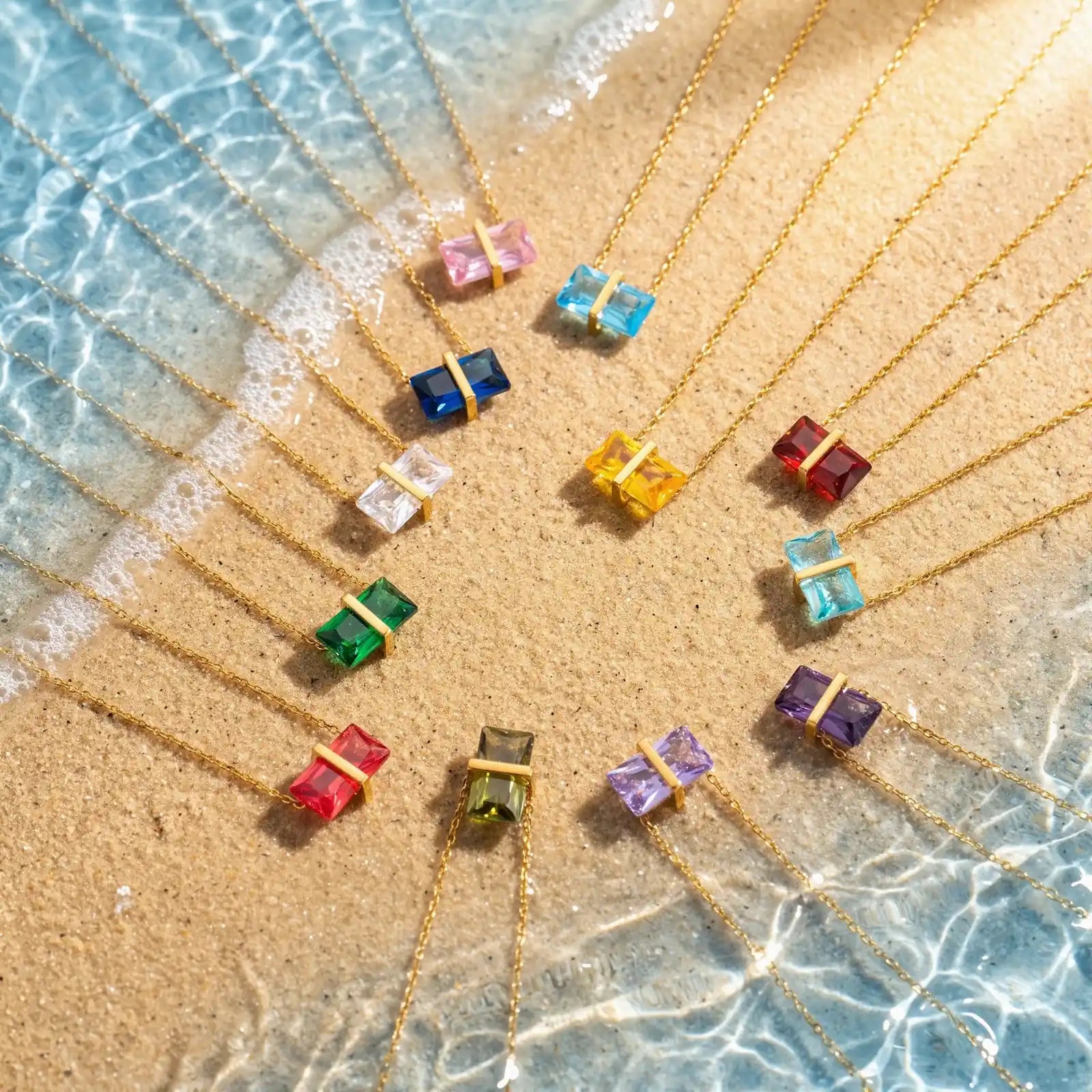 Diamond Birthstone Pendant Necklace, product detail view 10.