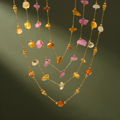 Wildflower Bead Necklace and Bracelet Set, product detail view 11.