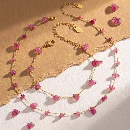 Wildflower Bead Necklace and Bracelet Set, variant selection view 5.