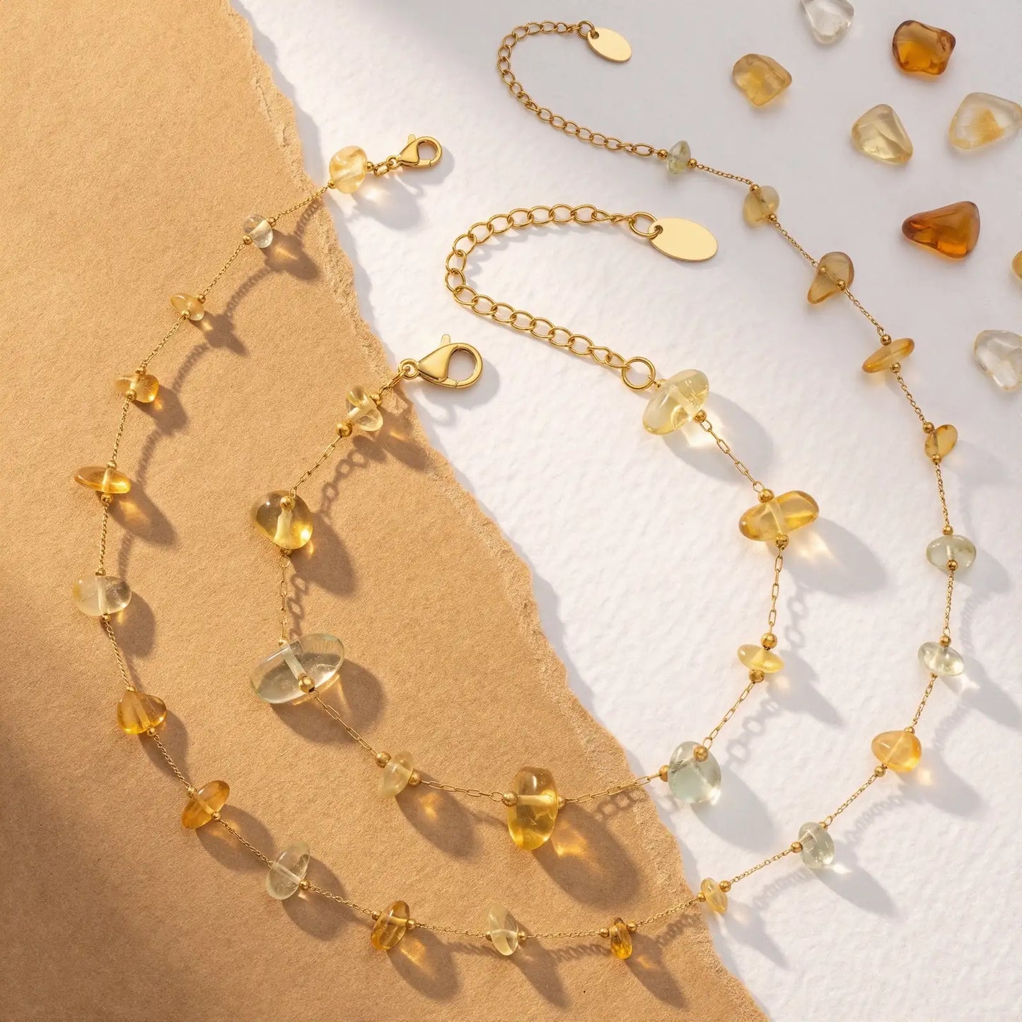 Wildflower Bead Necklace and Bracelet Set, variant selection view 7.