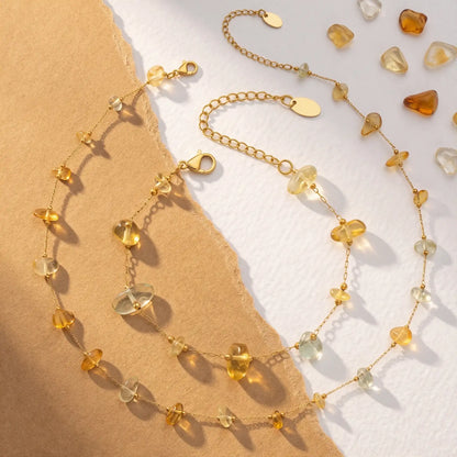 Wildflower Bead Necklace and Bracelet Set, variant selection view 7.
